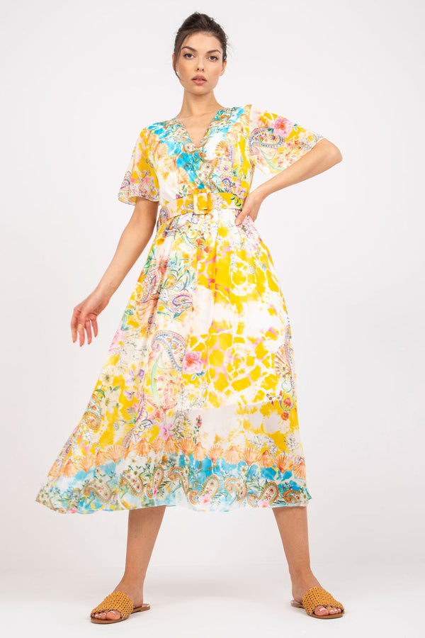 Robe femme Italy Moda De Jour De — jaune