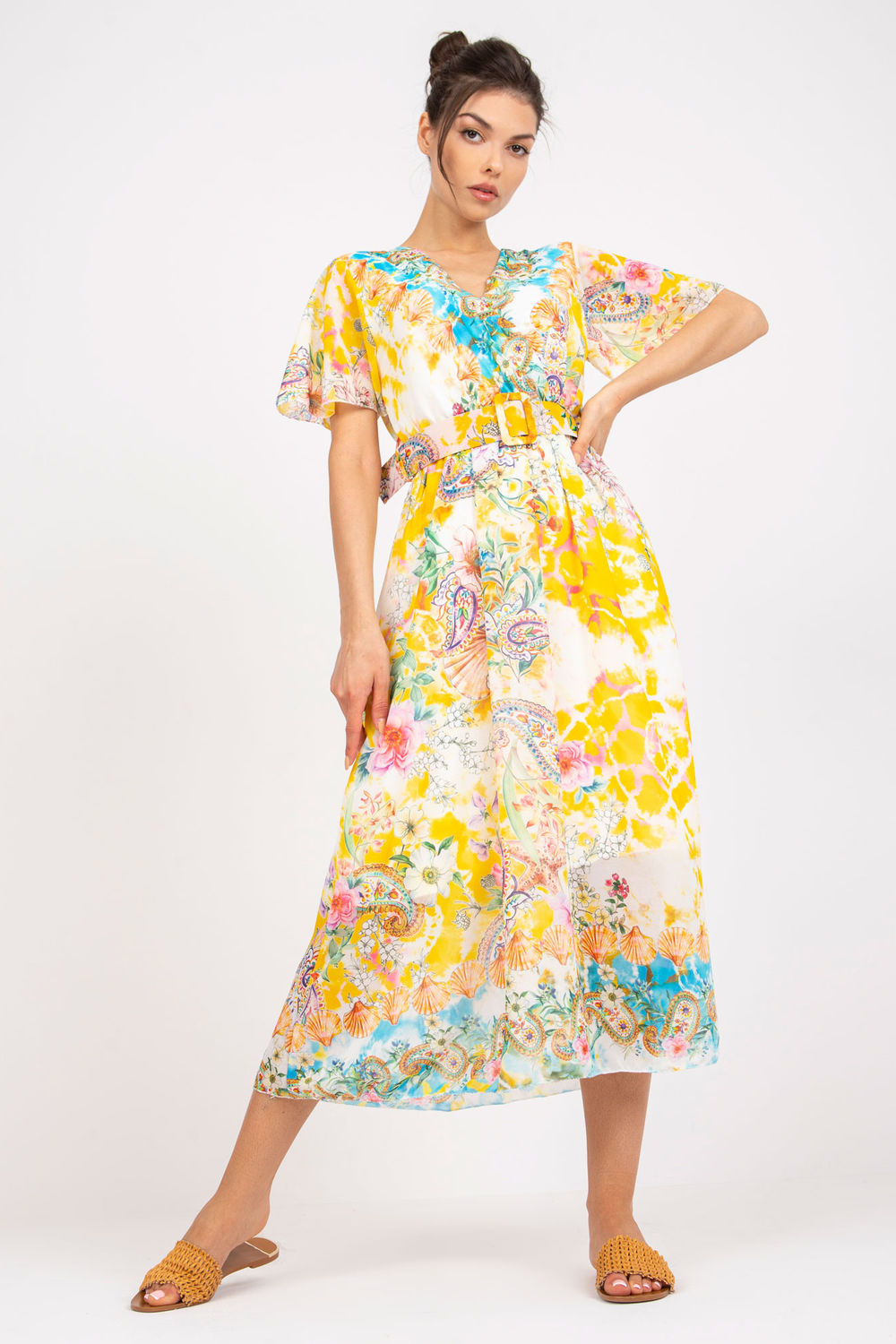 Robe femme Italy Moda De Jour De — jaune