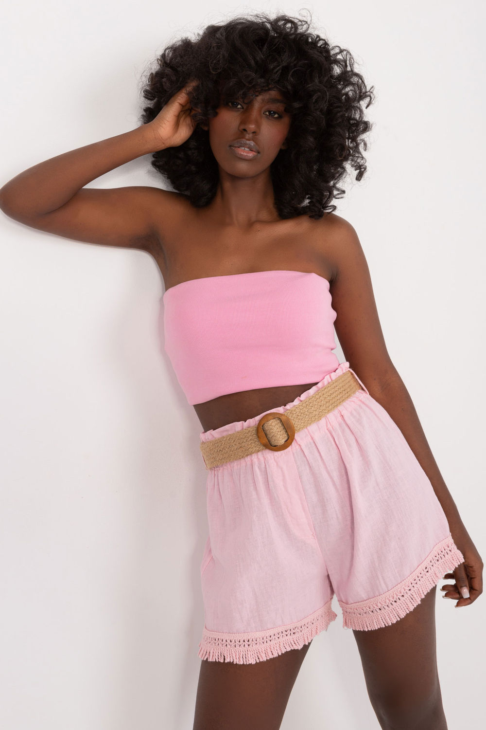 Chaussures à talons femme Italy Moda Shorts Shorts — rosé