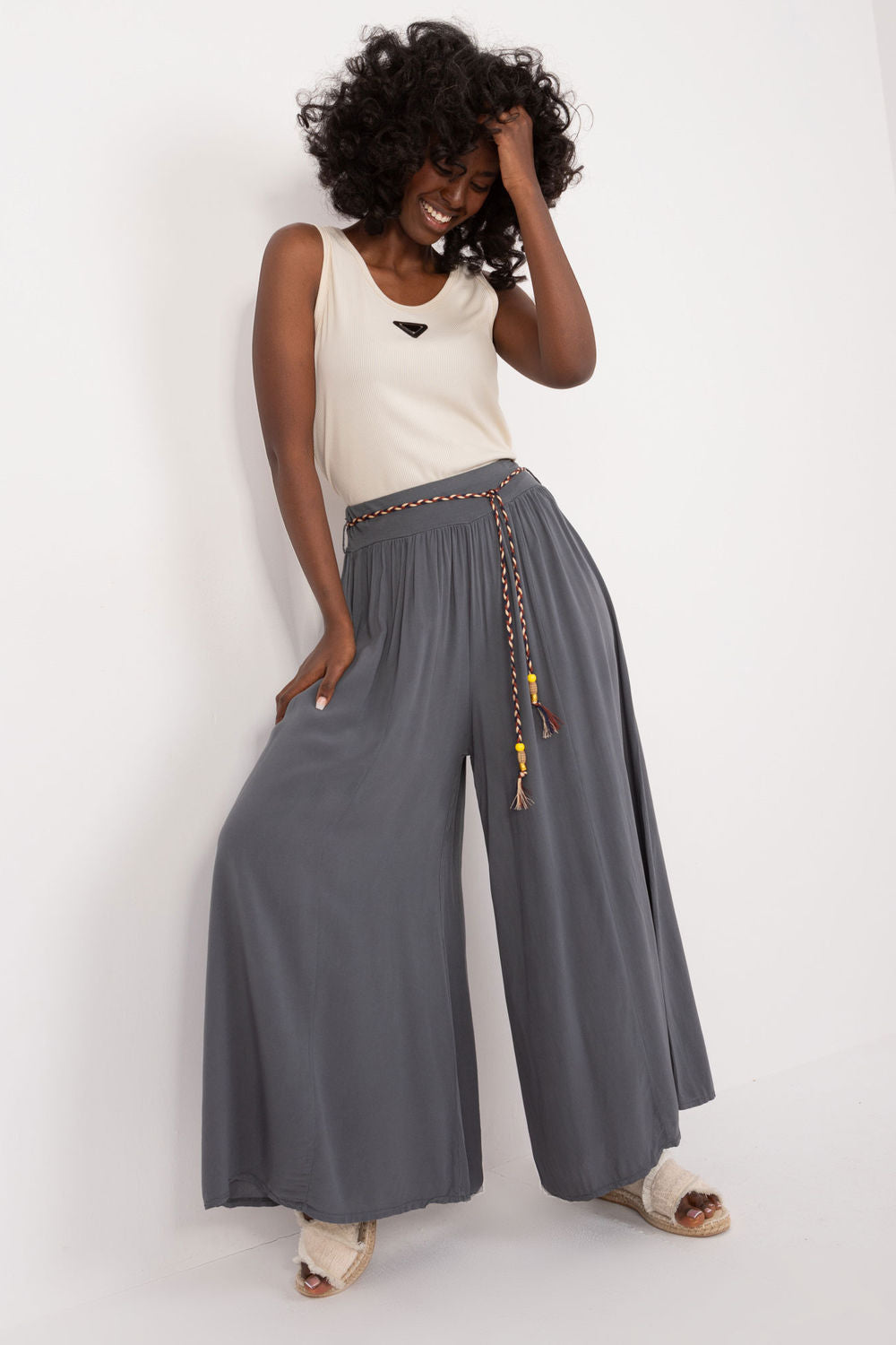 Chaussures à talons femme Och Bella Pantalon Pantalon — gris