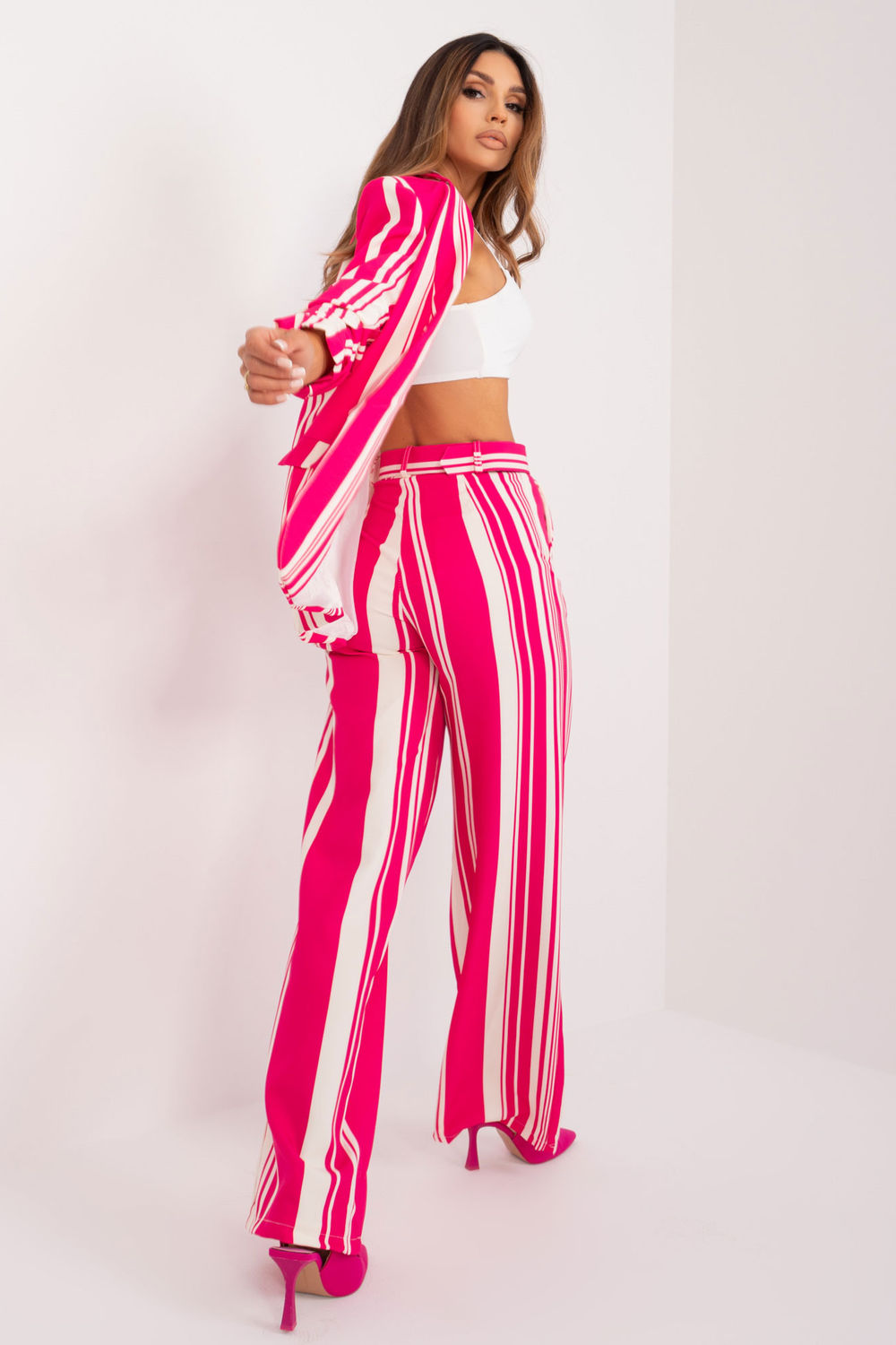 Chaussures à talons femme Italy Moda Pantalon Pantalon — rosé