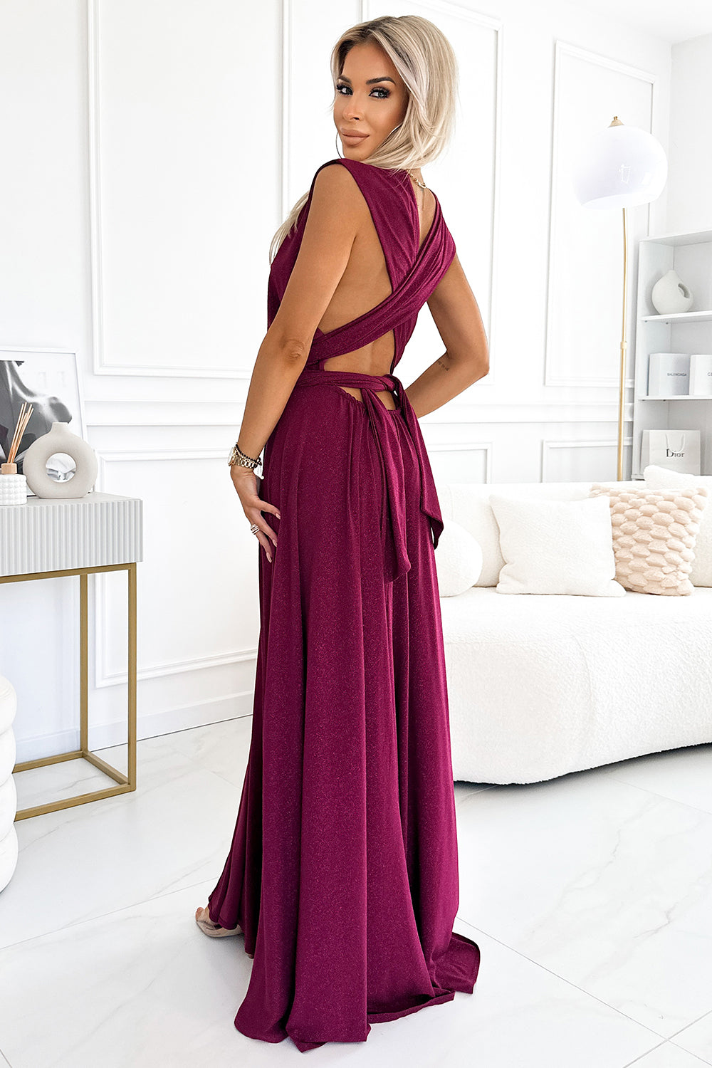 Robe femme Numoco Longue Longue — rouge