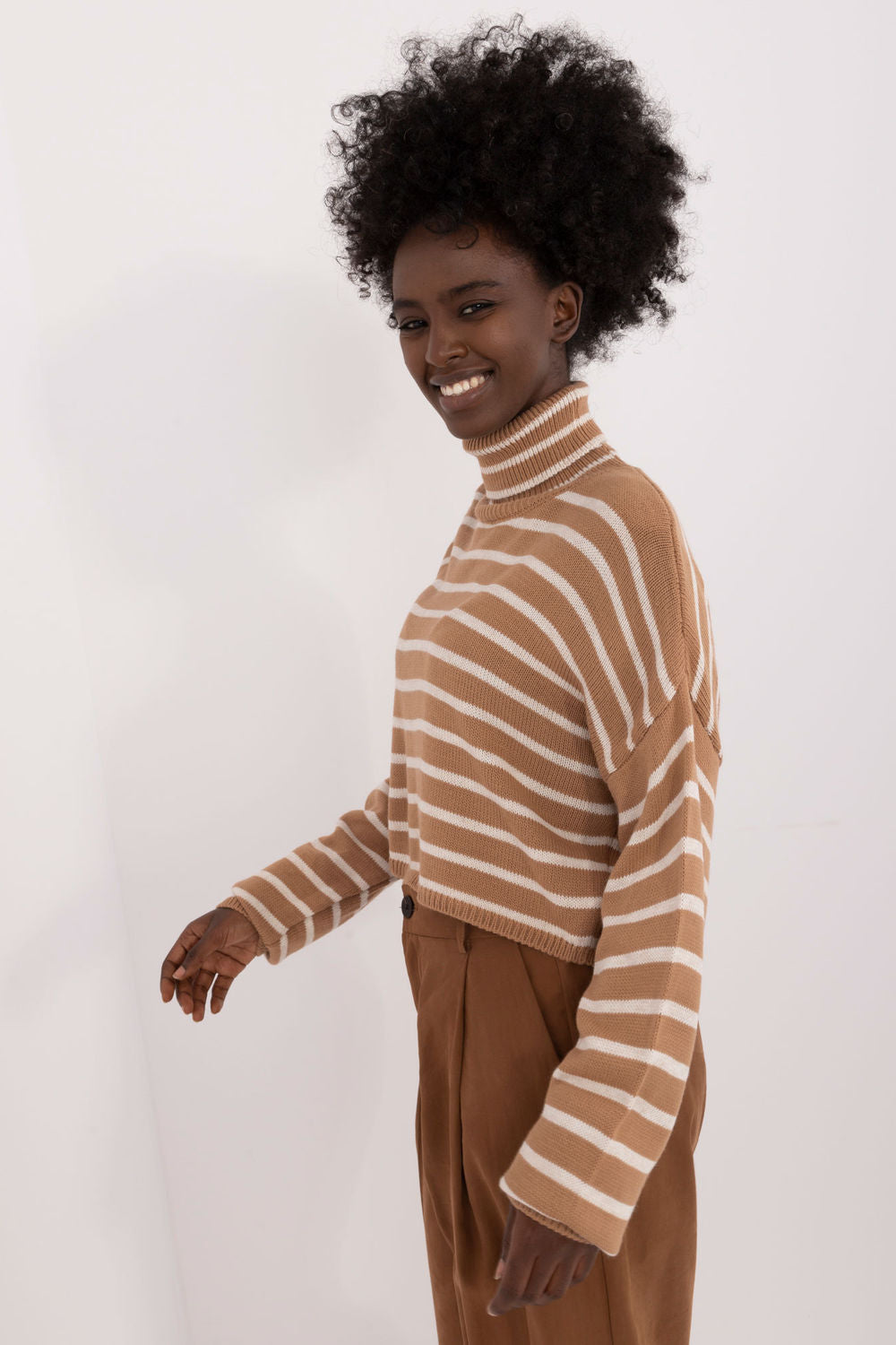 Pull femme Badu Col Roulé Col — brun