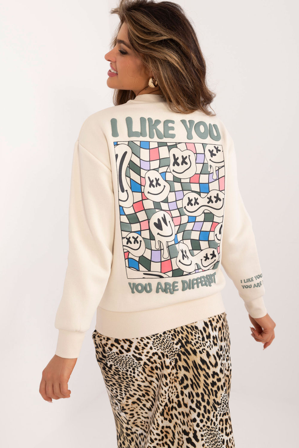 T-shirt femme Sublevel Sweatshirt Sweatshirt — beige