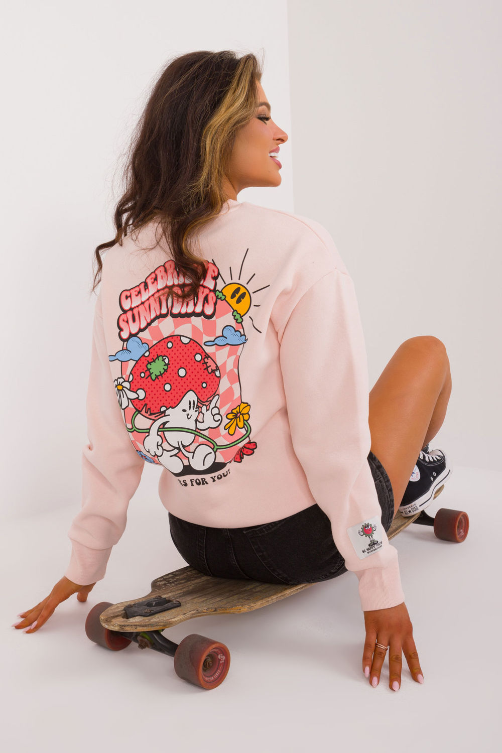 T-shirt femme Sublevel Sweatshirt Sweatshirt — rosé