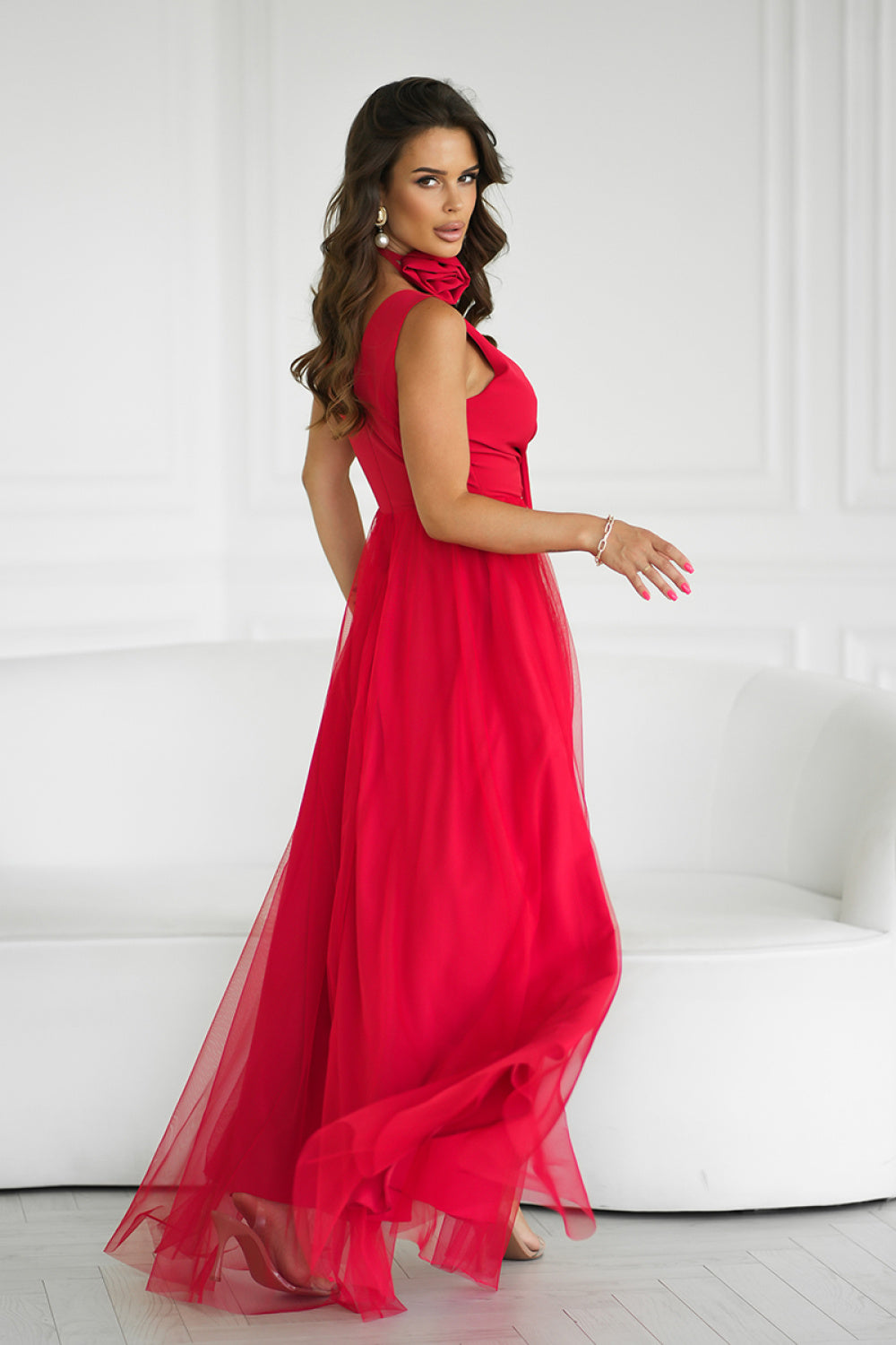 Robe femme Bicotone Longue Longue — rouge