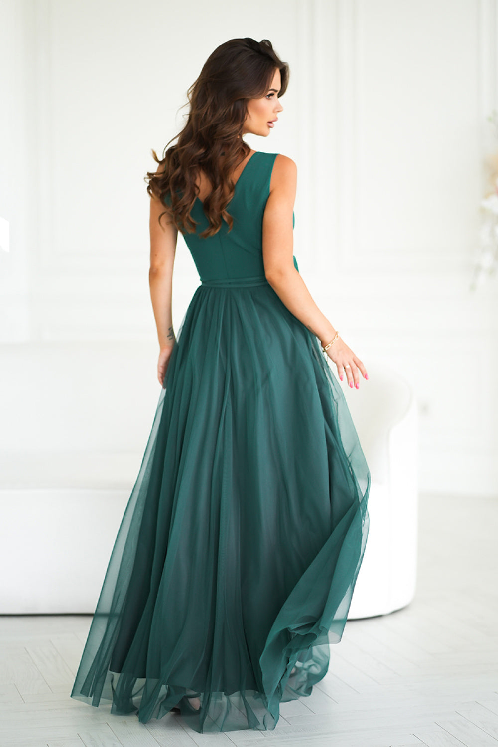 Robe femme Bicotone Longue Longue — vert