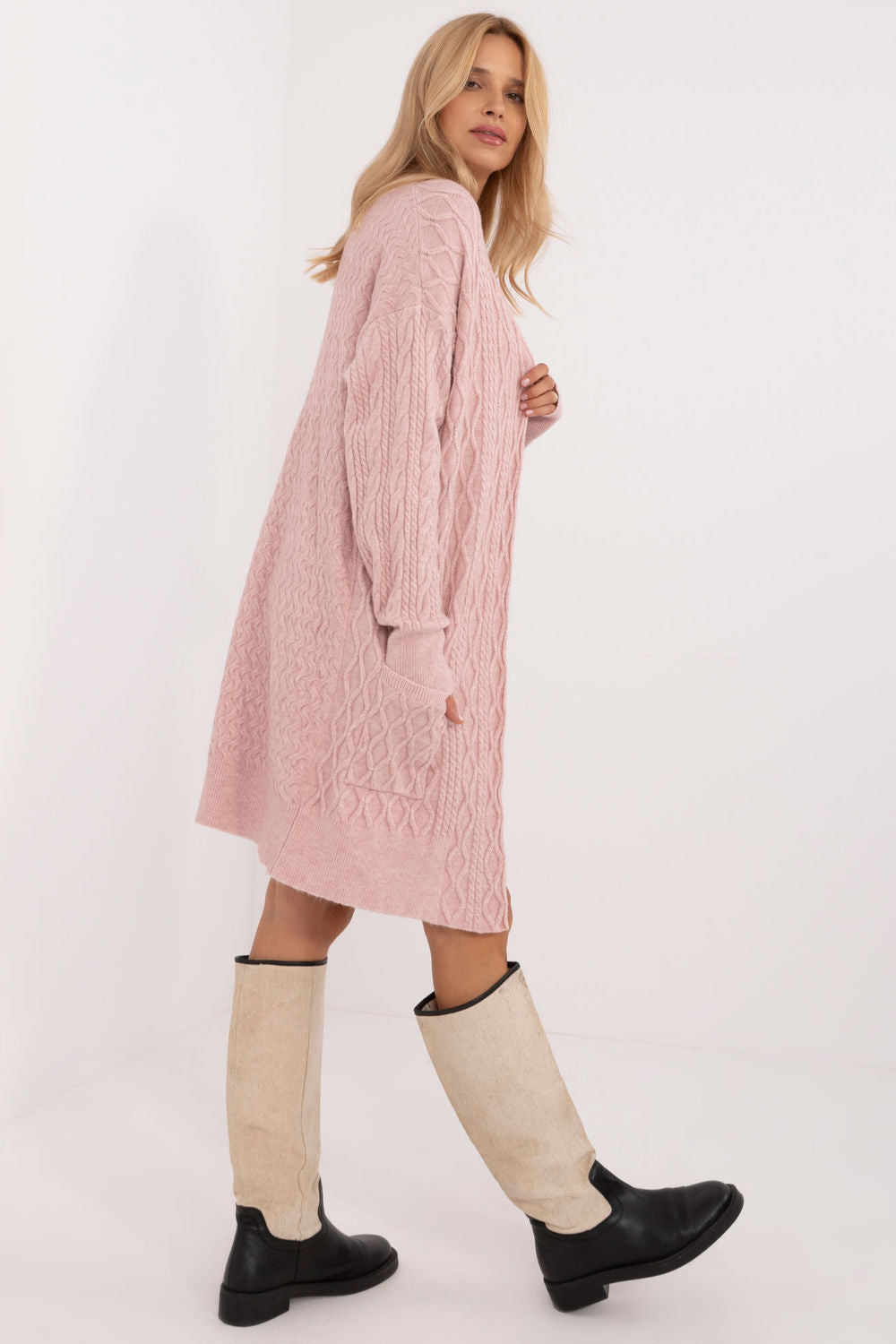 Cardigan femme AT — rosé