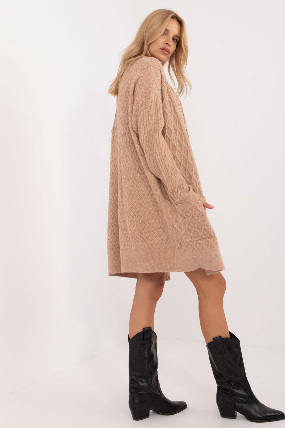 Cardigan femme AT — brun