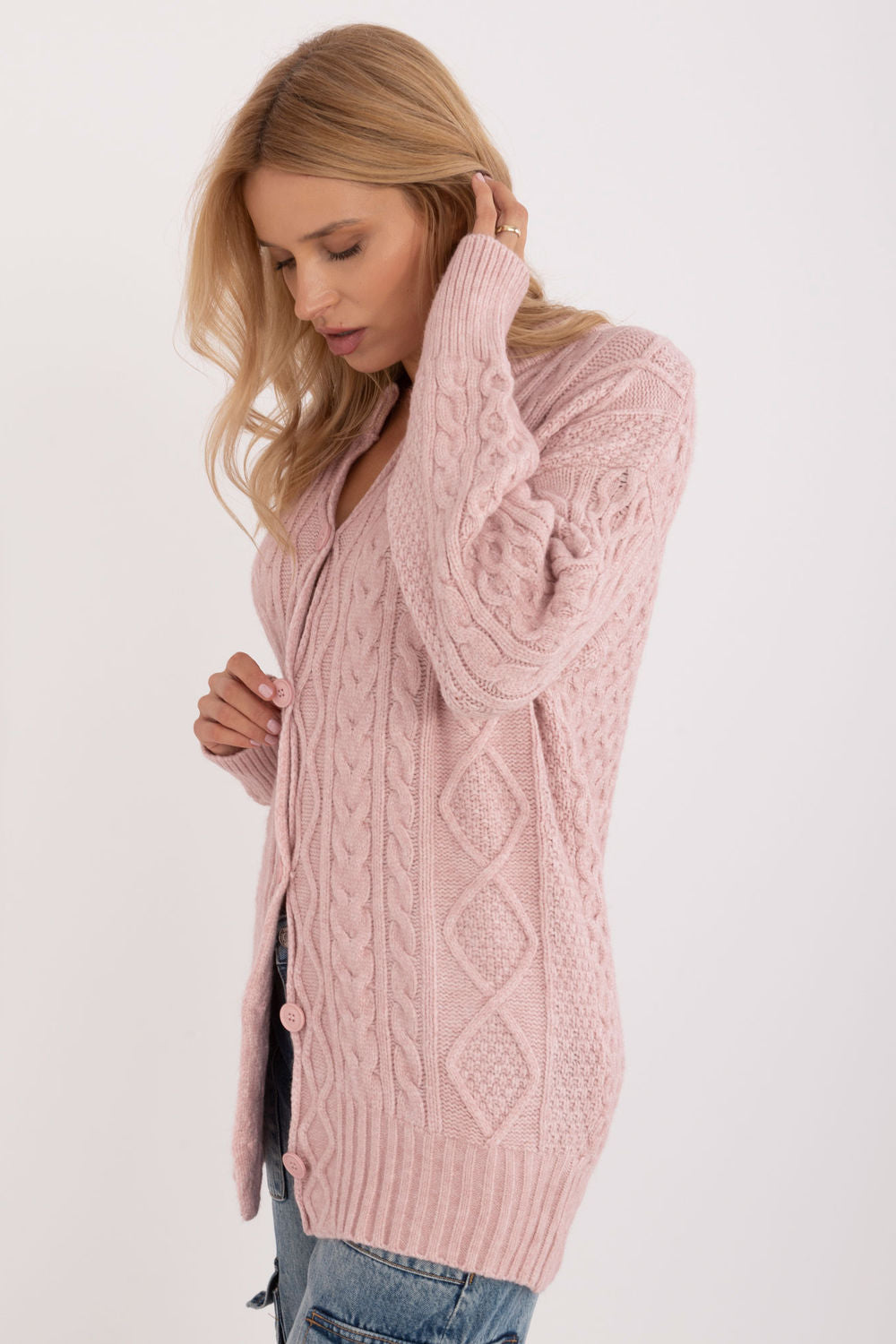 Cardigan femme AT — rosé