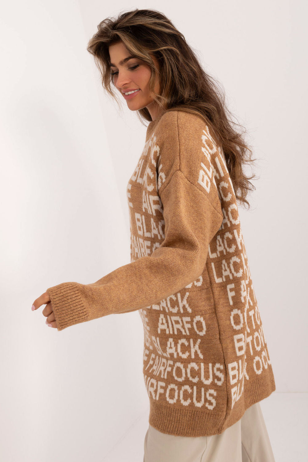 Pull femme Badu Chandail Long Chandail — brun