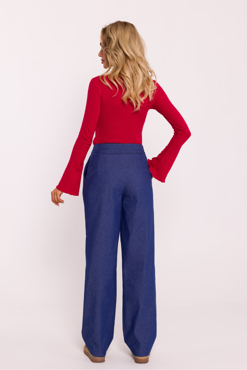 Chaussures à talons femme Moe Pantalon Long Pantalon — bleu