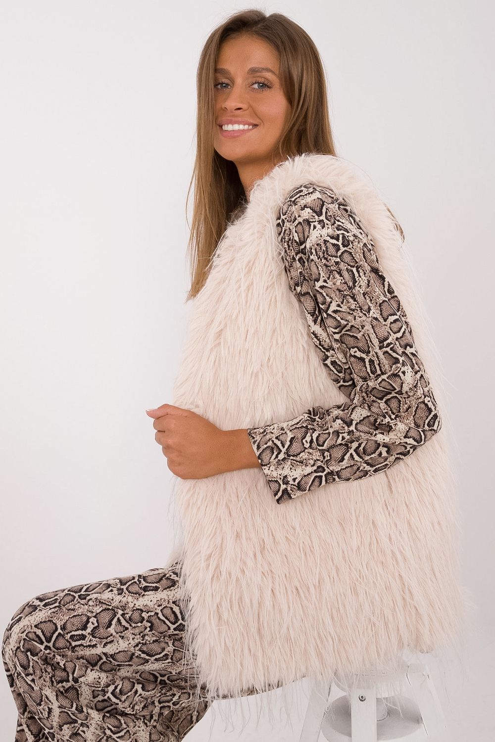 Gilet femme AT — beige