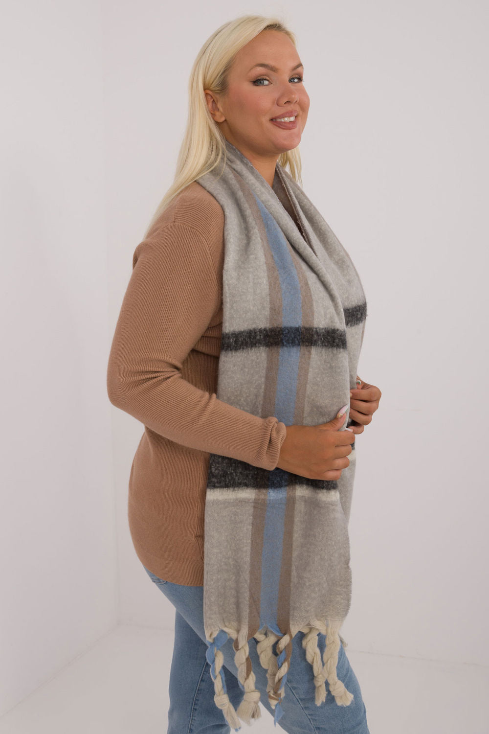 Châle femme AT — gris
