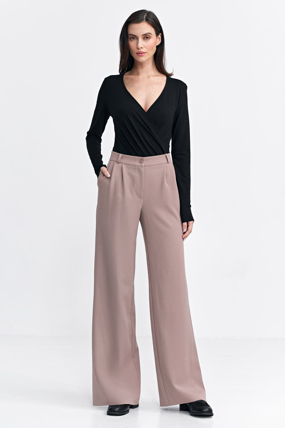Chaussures à talons femme Nife Pantalon Long Pantalon — beige
