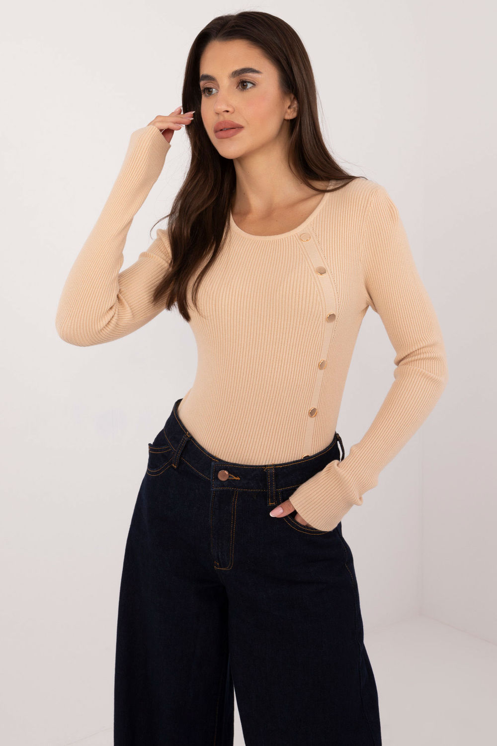 Pull femme AT Chandail Chandail — beige