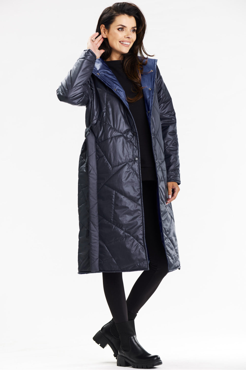 Manteau femme awama — bleu marine