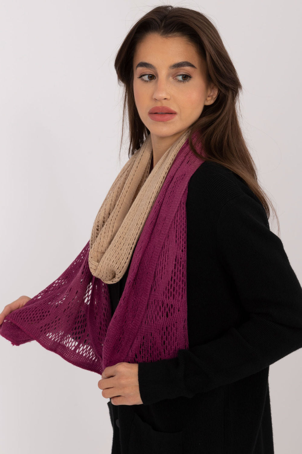 Châle femme AT — beige
