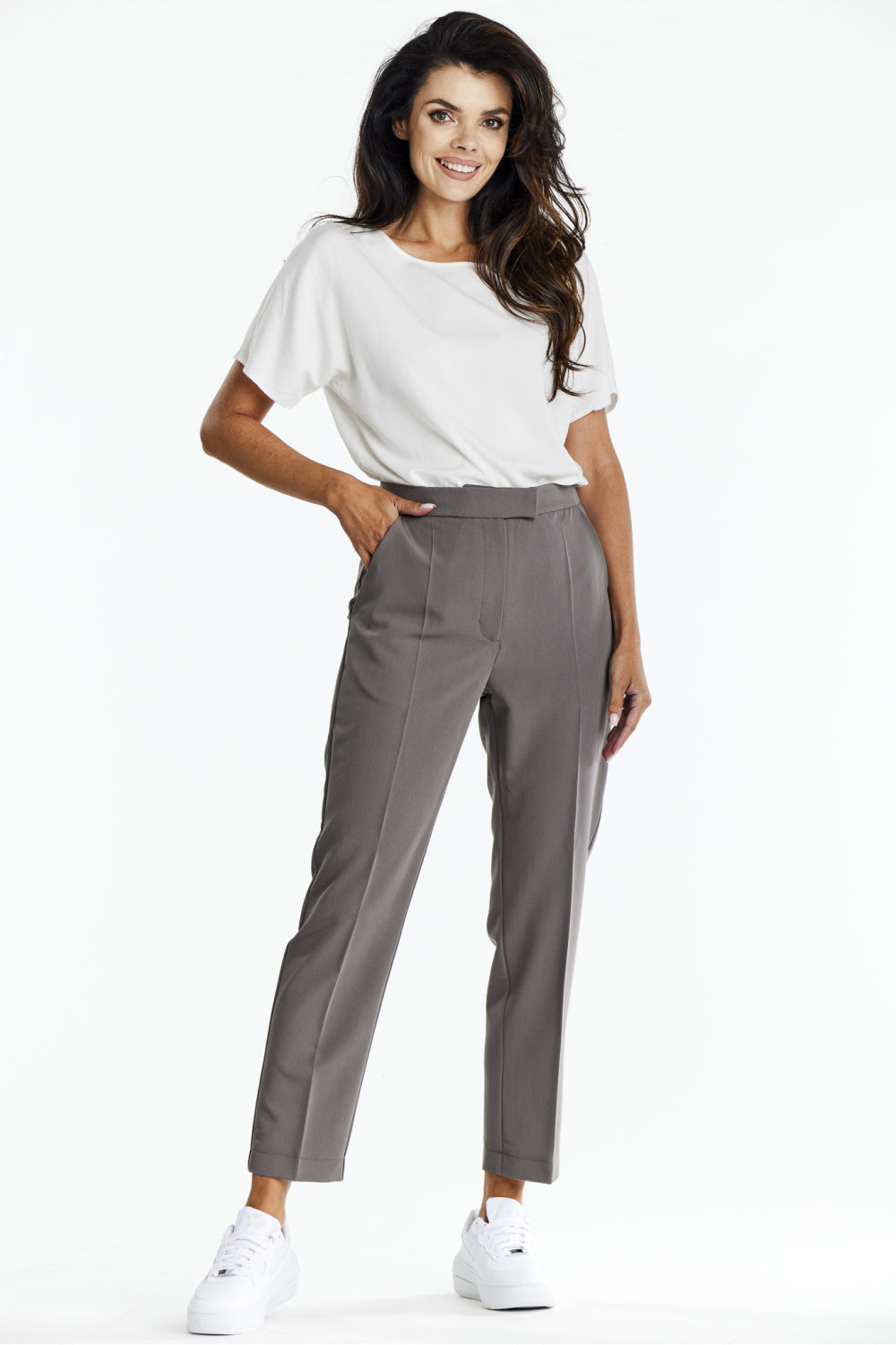 Chaussures à talons femme awama Pantalon Pantalon — brun