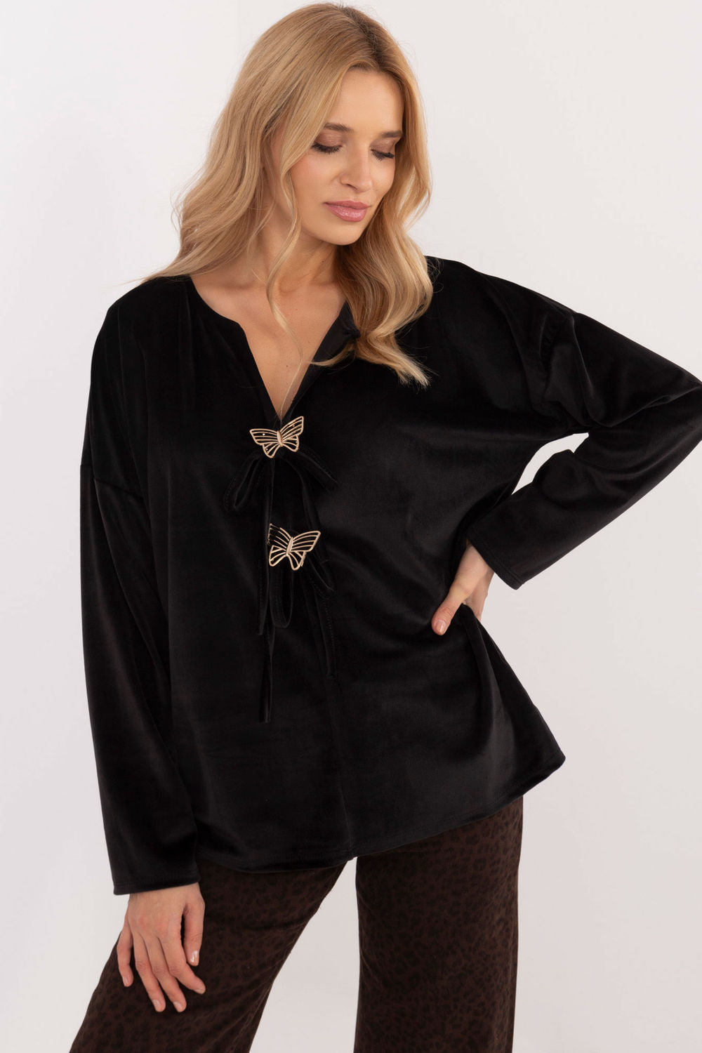 Blouse femme Italy Moda Chemisier Chemisier — noir
