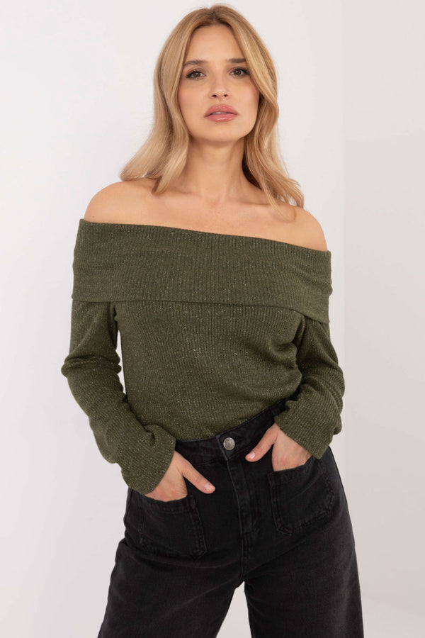 Pull femme Italy Moda Chandail Chandail — vert
