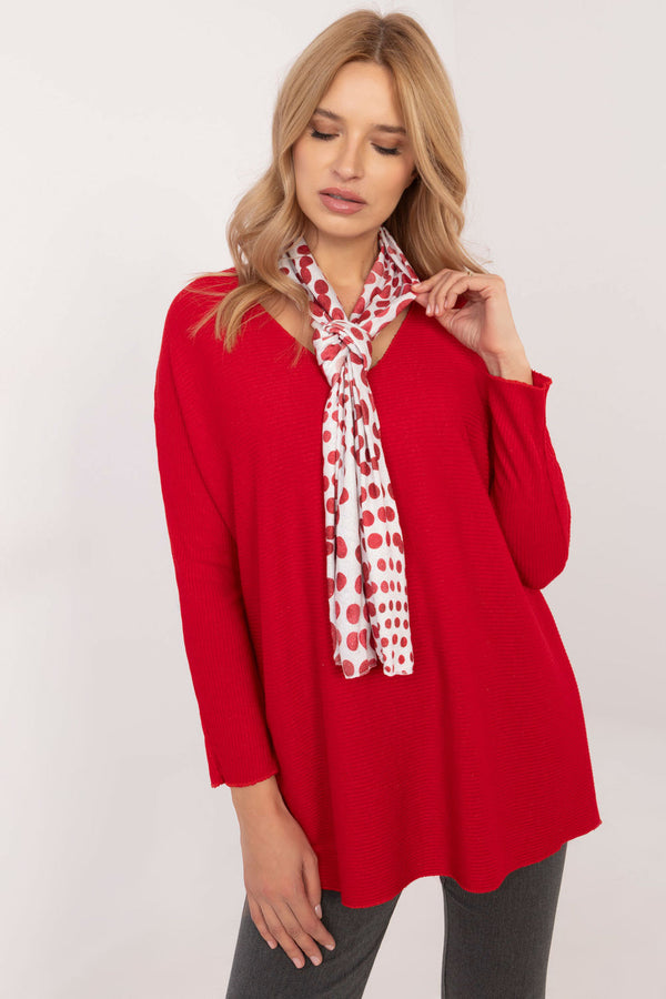 Pull femme Italy Moda Chandail Chandail — rouge