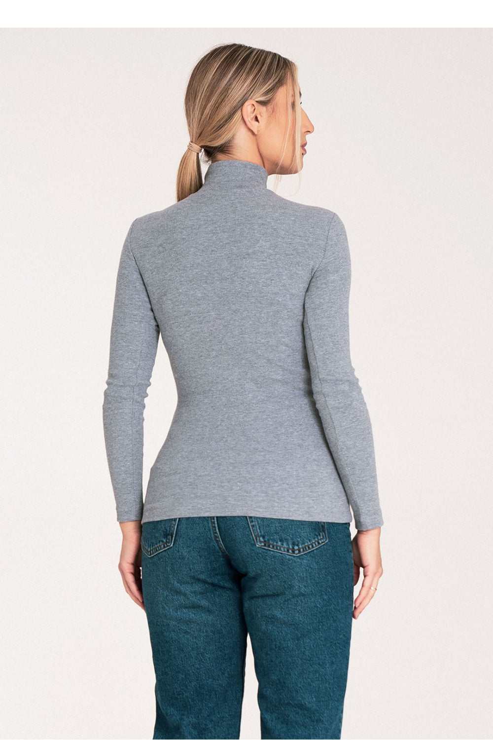Pull femme Figl Col Roulé Col — gris