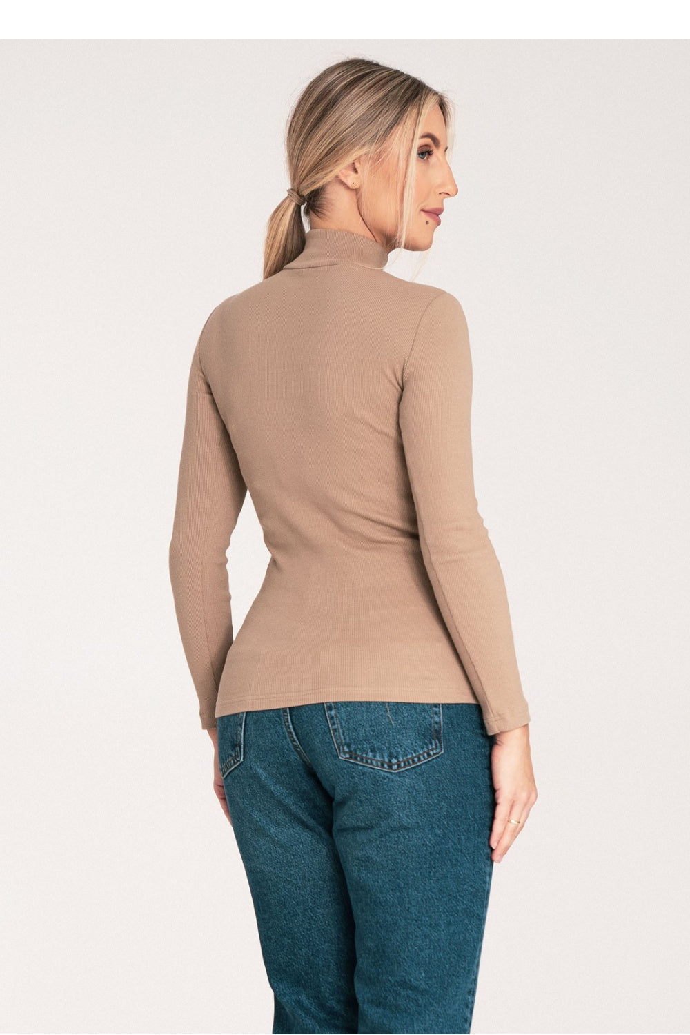 Pull femme Figl Col Roulé Col — beige