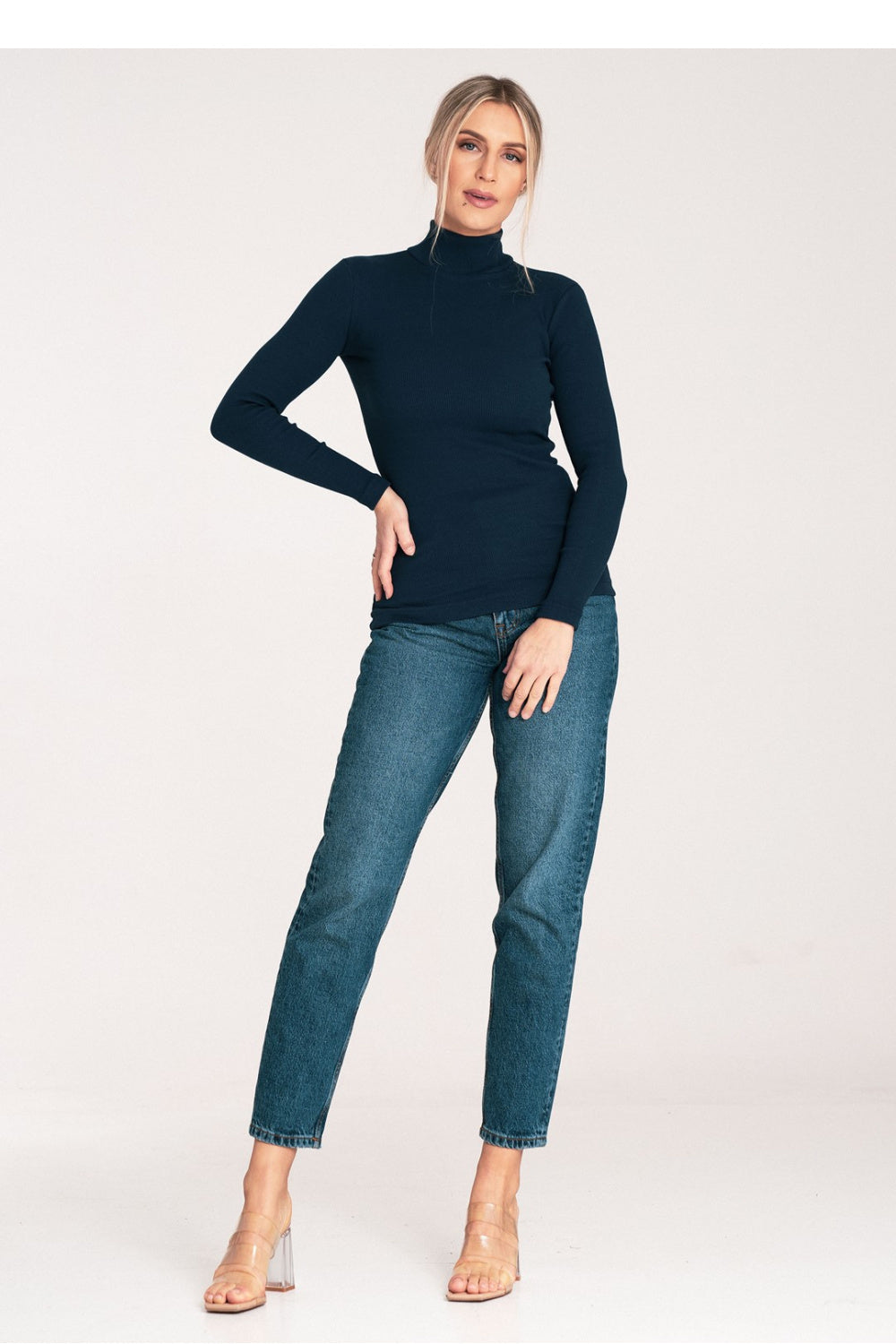 Pull femme Figl Col Roulé Col — bleu marine