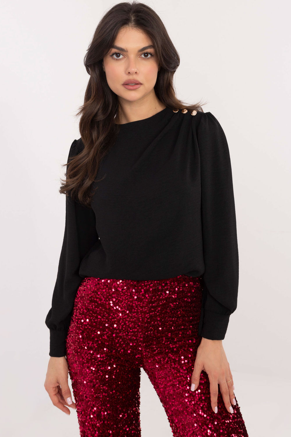 Blouse femme Italy Moda Chemisier Chemisier — noir