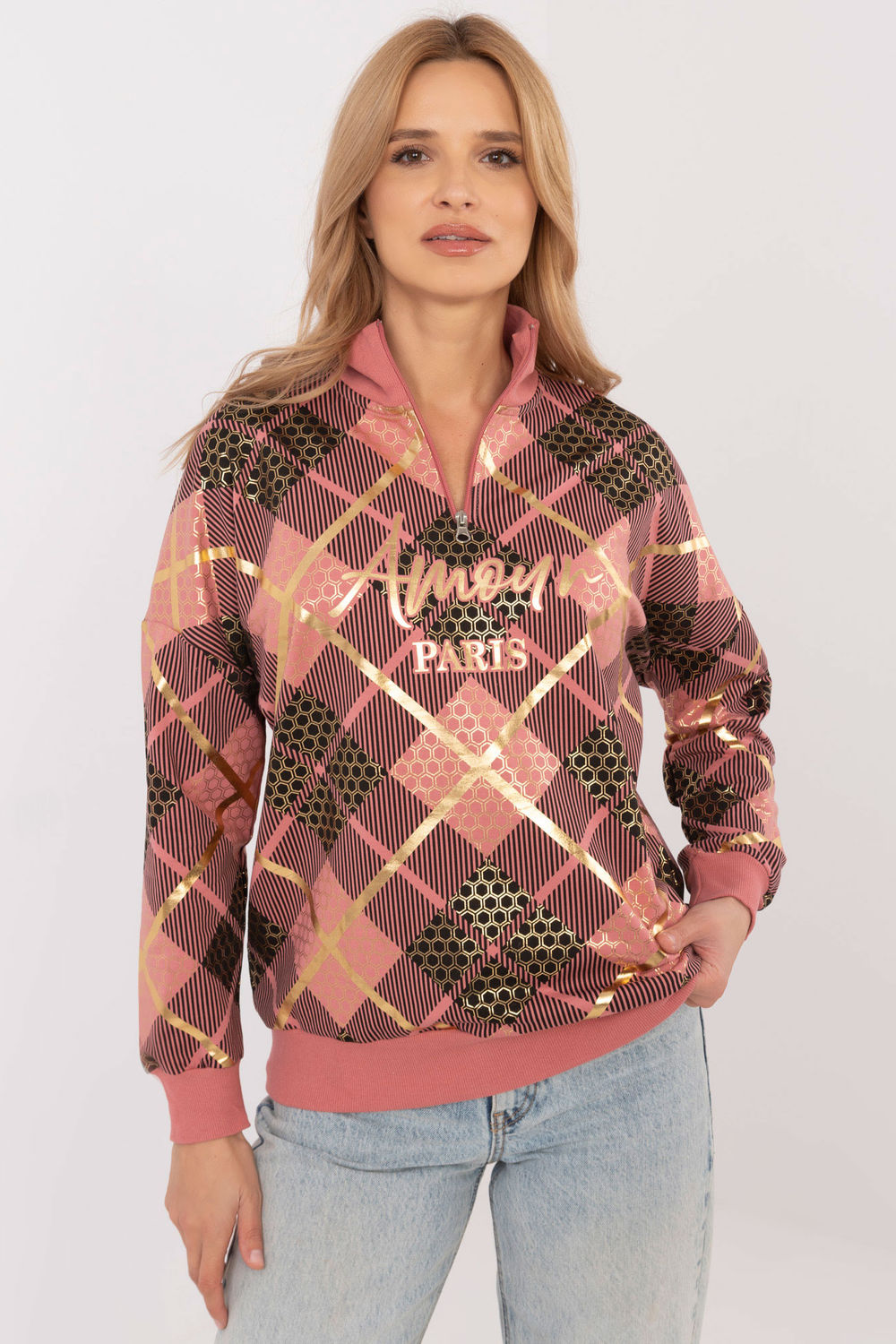 T-shirt femme Factory Price Sweatshirt Sweatshirt — rosé