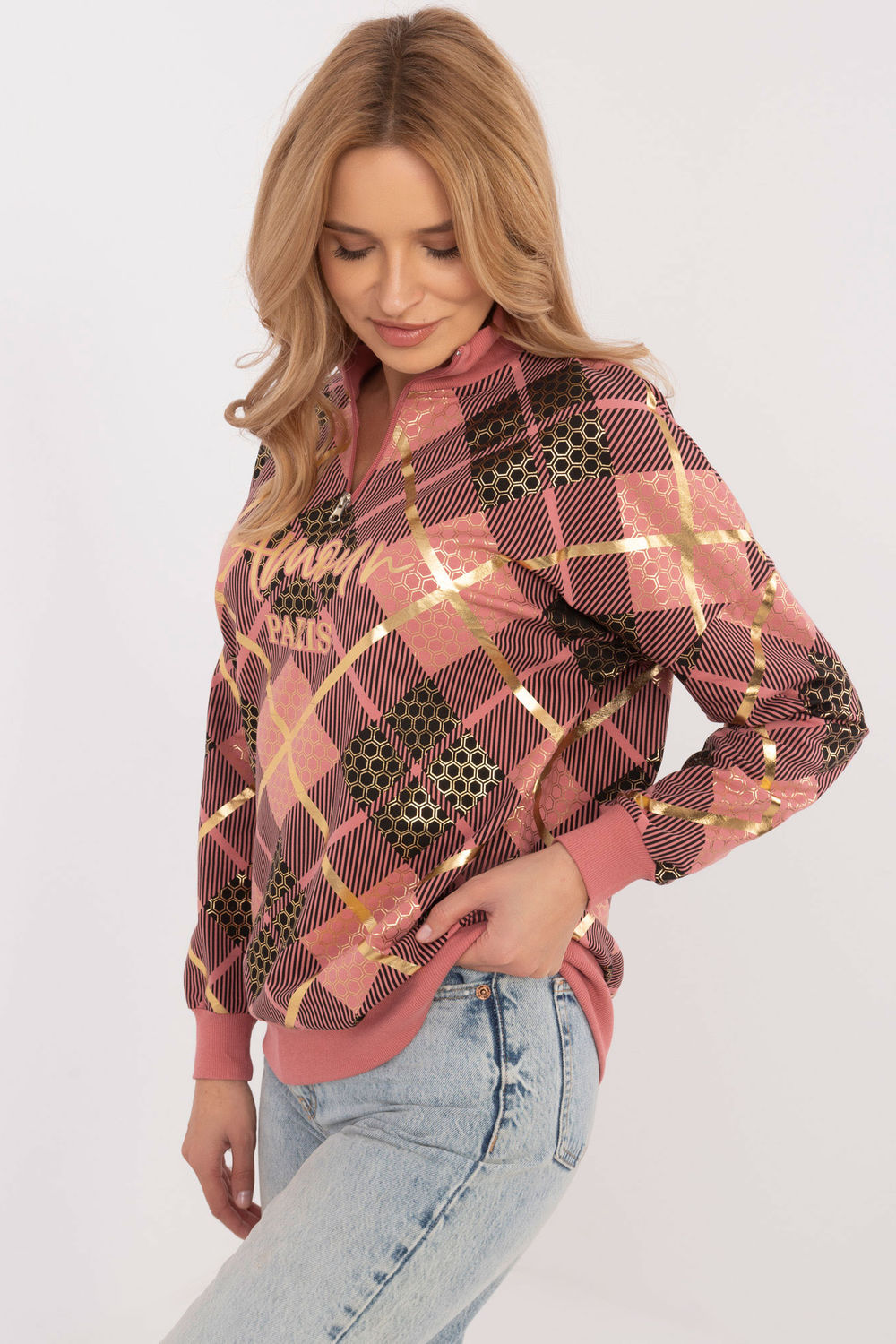 T-shirt femme Factory Price Sweatshirt Sweatshirt — rosé