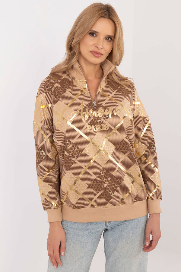 T-shirt femme Factory Price Sweatshirt Sweatshirt — brun