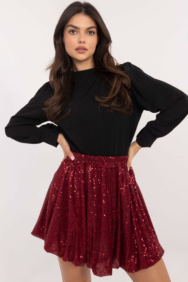 Jupe femme Italy Moda Courte Courte — rouge