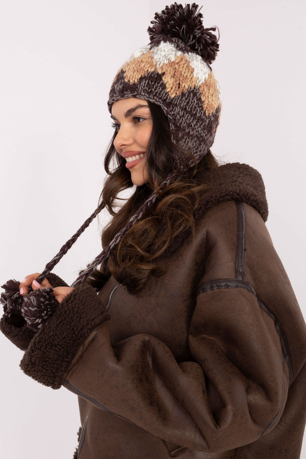 Bonnet femme AT — brun
