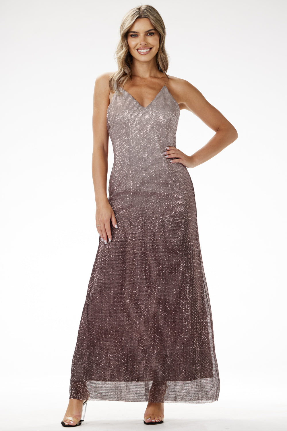 Robe femme awama Longue Longue — brun