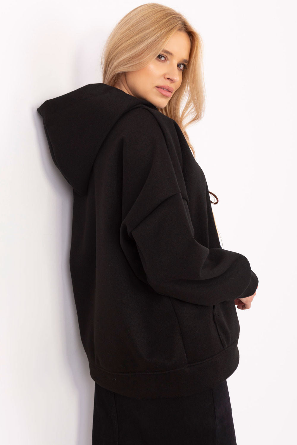 T-shirt femme Italy Moda Sweatshirt Sweatshirt — noir