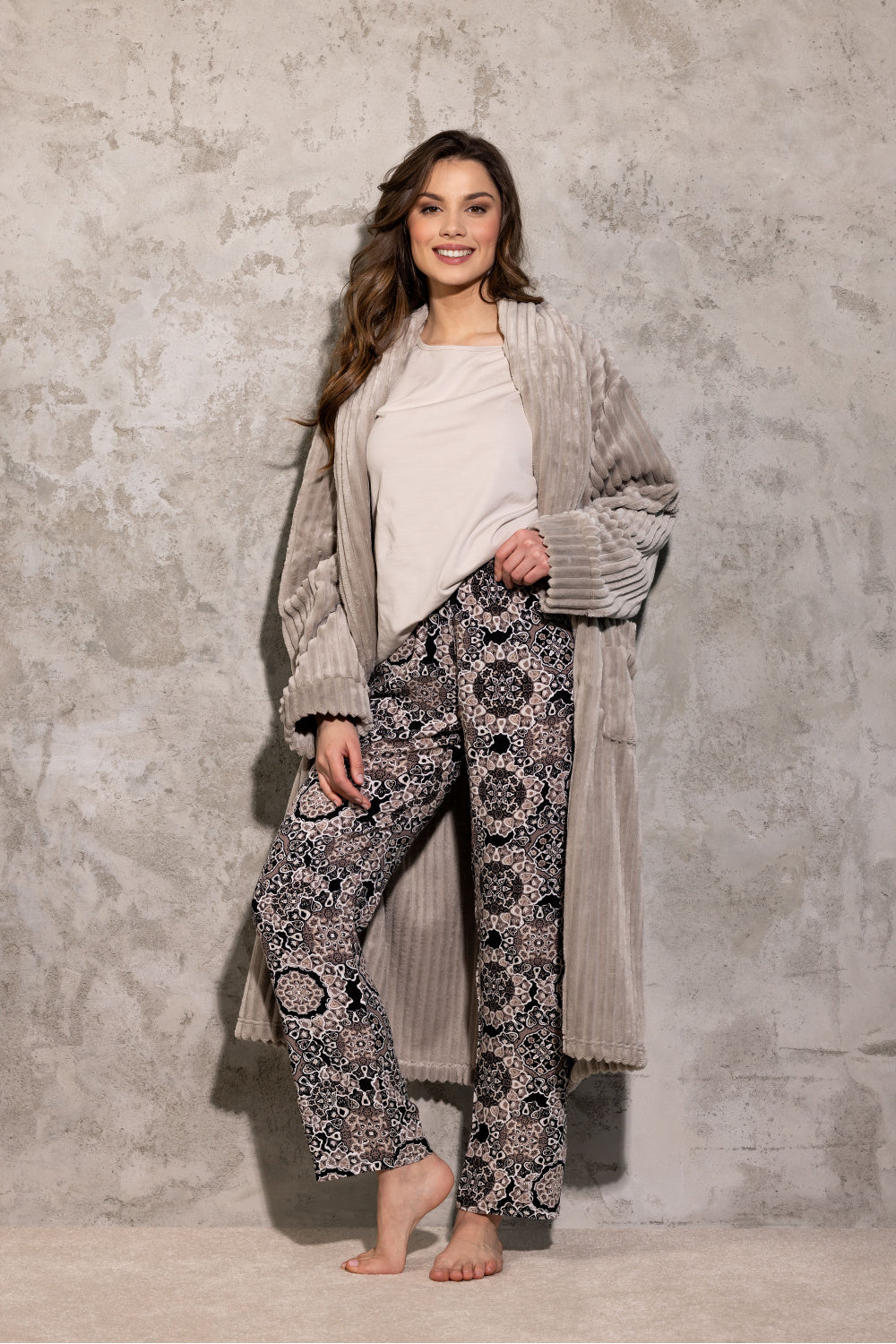 Pyjama femme Momenti Per Me — beige