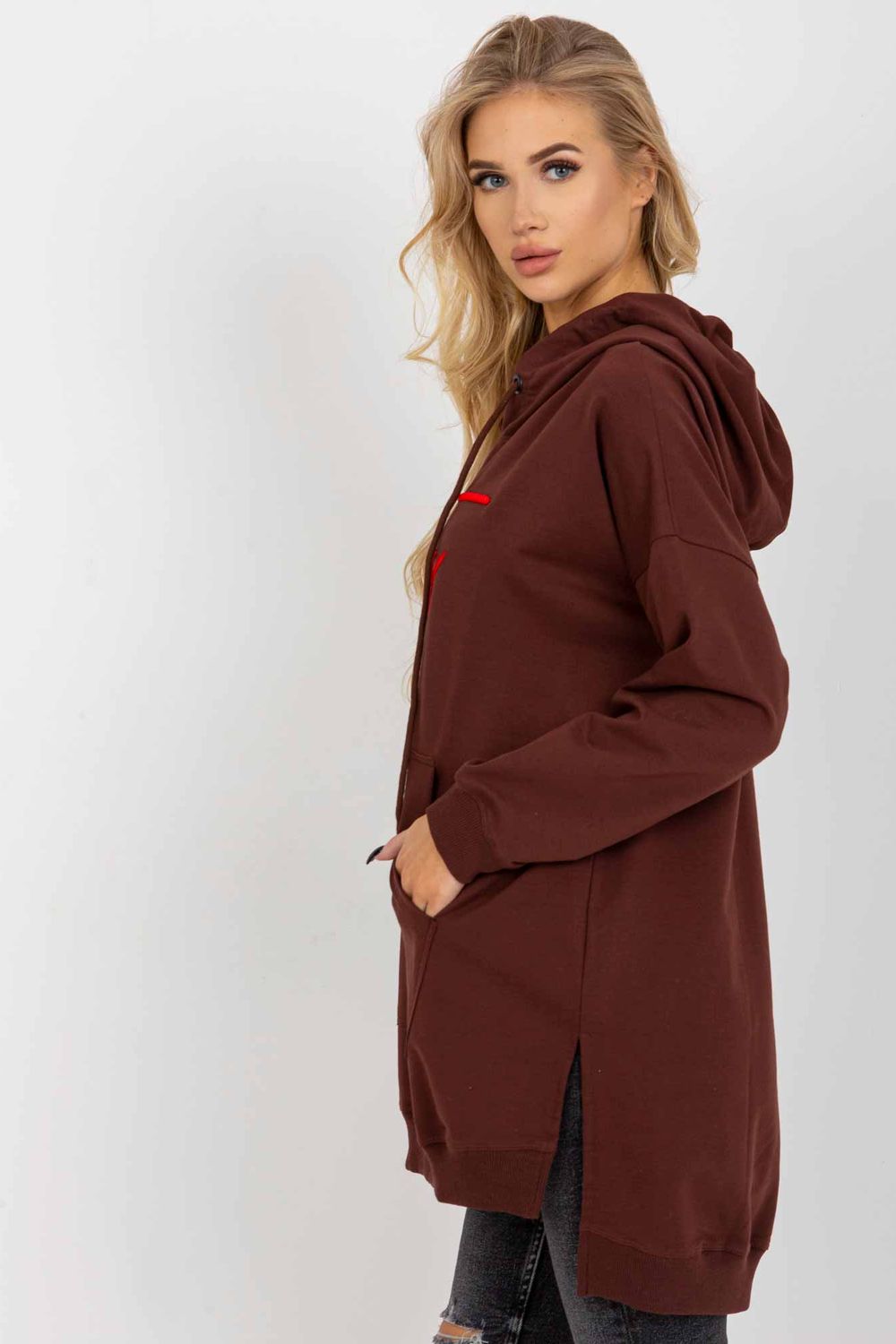 T-shirt femme Factory Price Sweatshirt Sweatshirt — brun