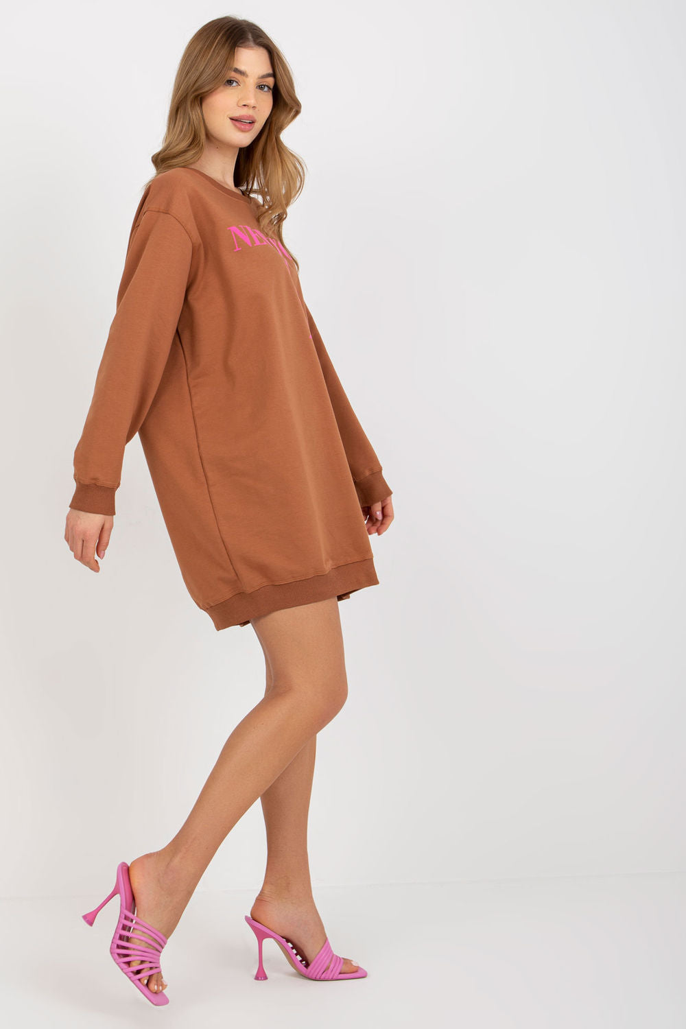 T-shirt femme Factory Price Sweatshirt Sweatshirt — brun