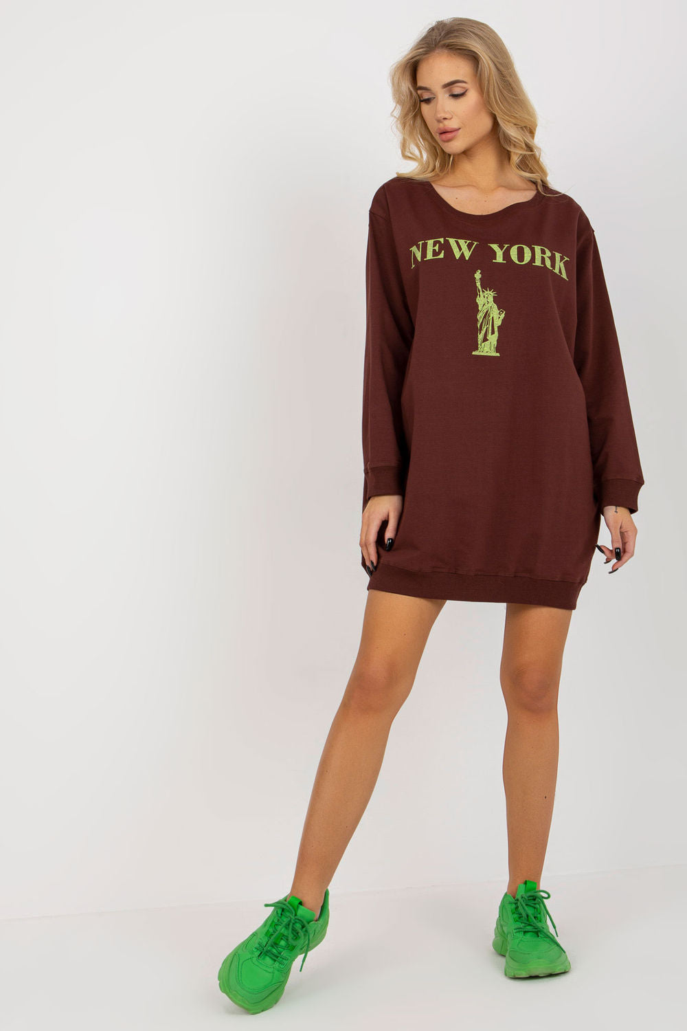 T-shirt femme Factory Price Sweatshirt Sweatshirt — brun