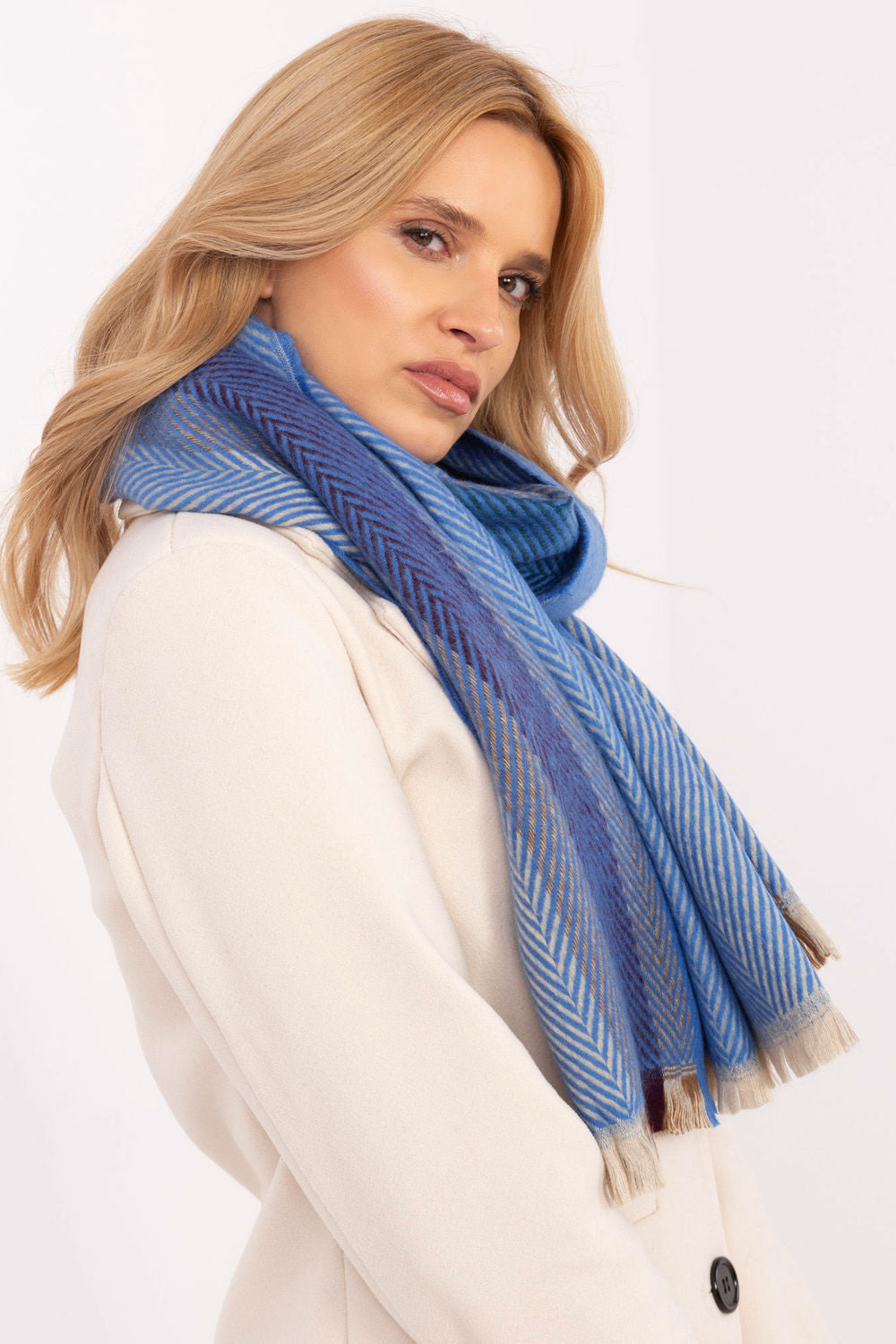 Châle femme AT — bleu