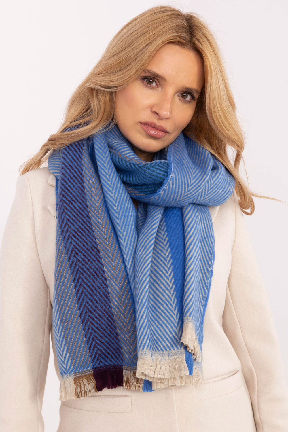 Châle femme AT — bleu
