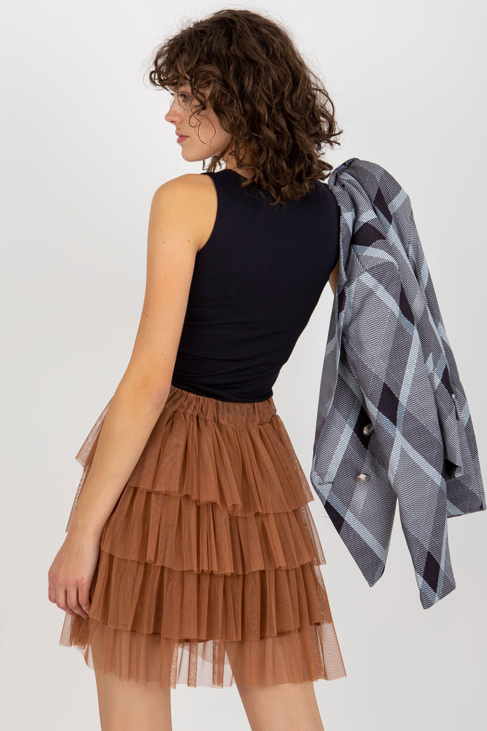 Jupe femme Och Bella Courte Courte — brun