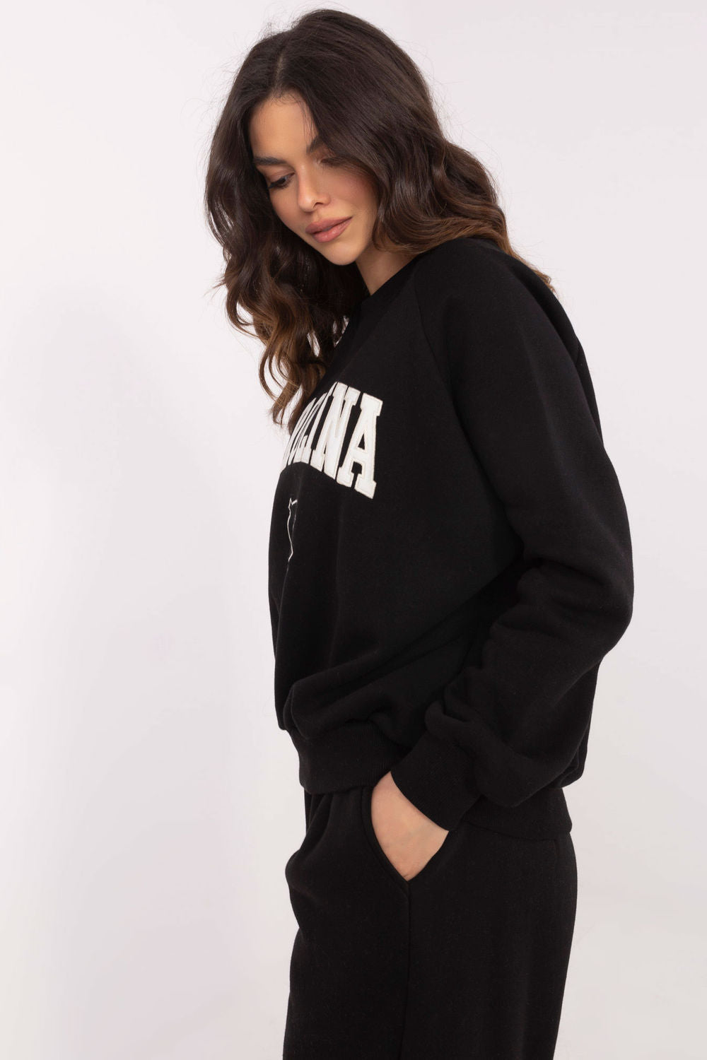 T-shirt femme Factory Price Sweatshirt Sweatshirt — noir