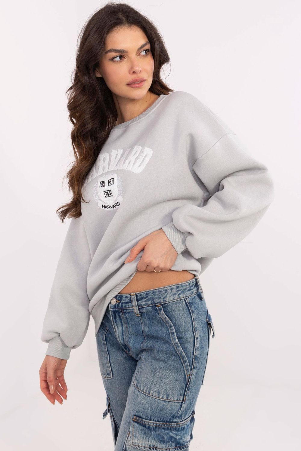 T-shirt femme Factory Price Sweatshirt Sweatshirt — gris