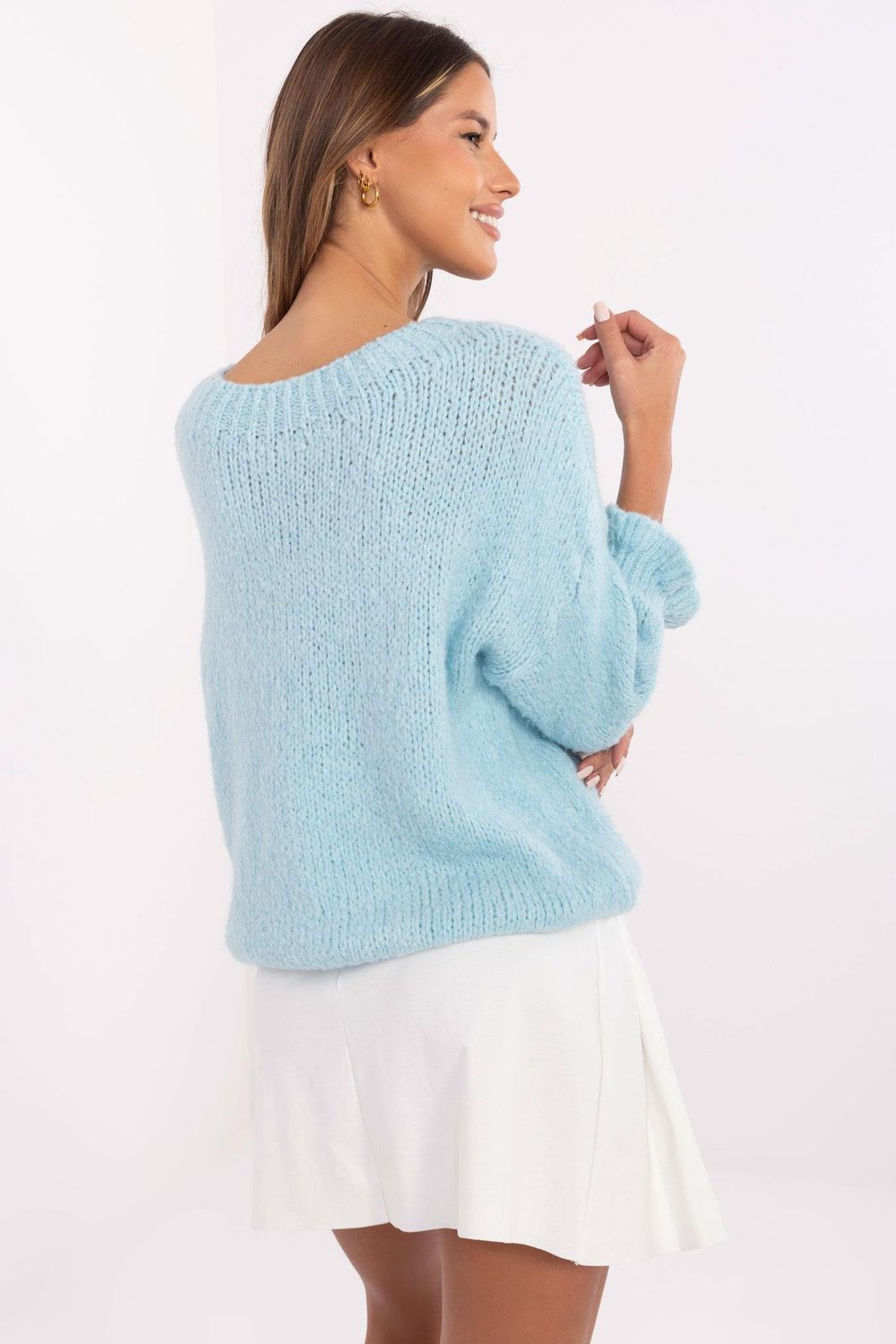 Pull femme Italy Moda Chandail Chandail — bleu