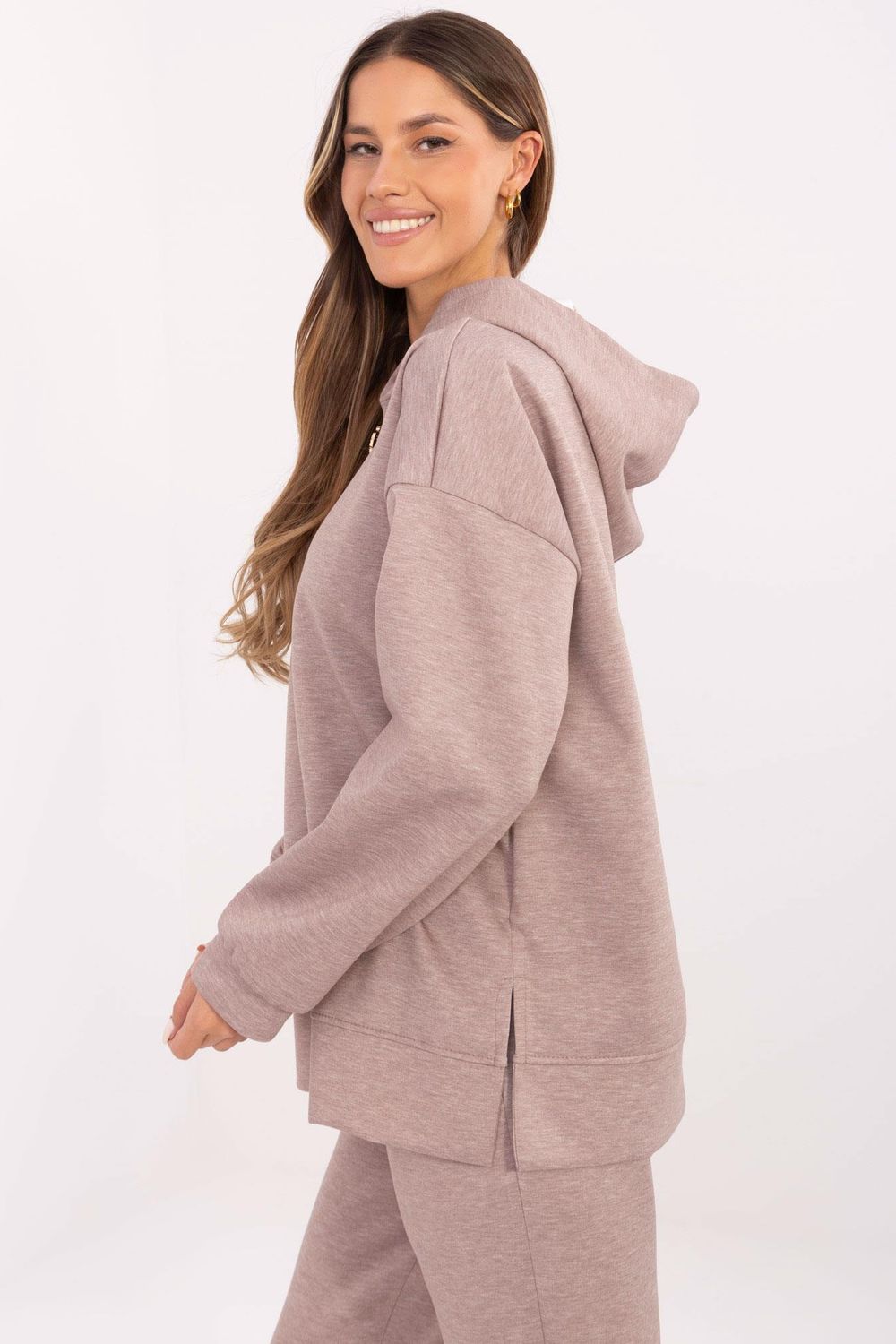 T-shirt femme Italy Moda Sweatshirt Sweatshirt — beige