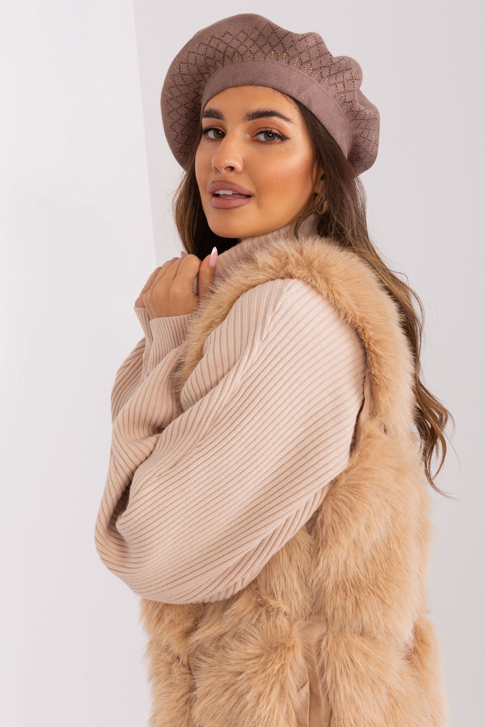 Béret femme AT — brun