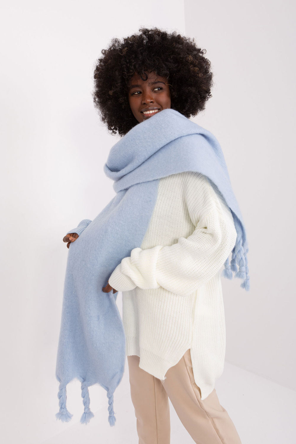 Châle femme AT — bleu